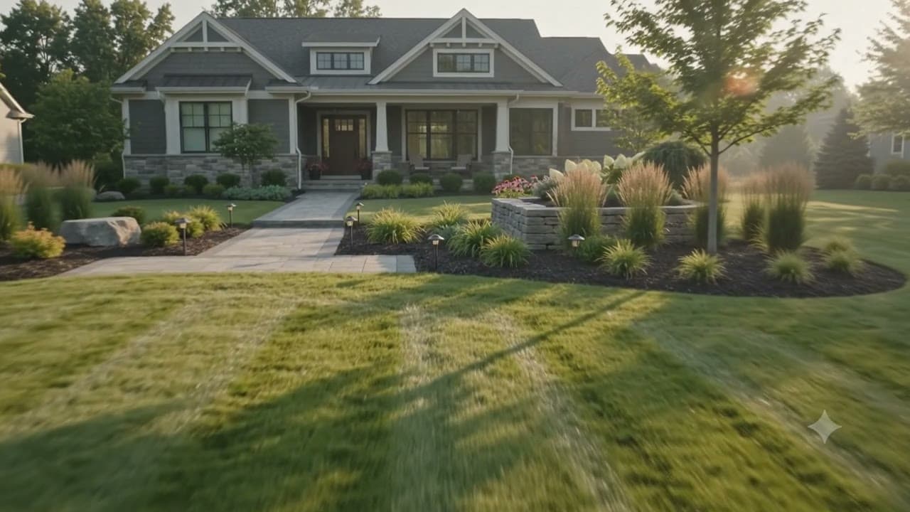 A beautifully landscaped property in Northern Indiana